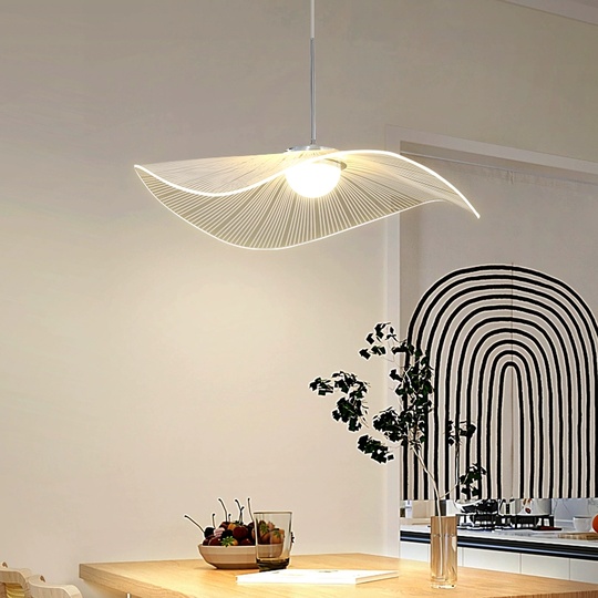 Люстра подвесная, серебро, ПММА, BENWICK 40*20, металл, LED.