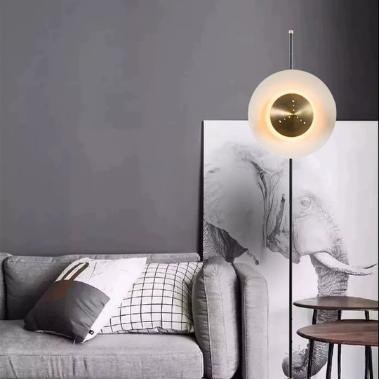 Торшер бронза Aluvori, 32*32*165 см, LED, металл, 10 Вт