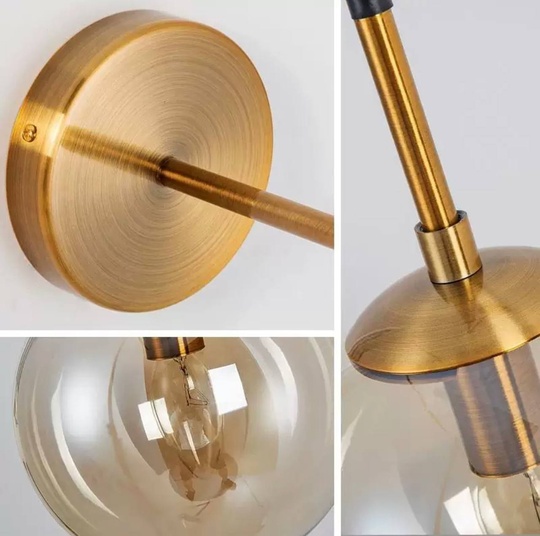 Настенный светильник LOUIЕ 15*50, бронза, коньяк, металл, Е27.