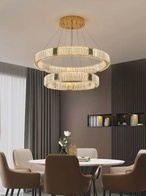 Люстра подвесная CAGDAS 120*150 бронза, кристалл, металл, LED.