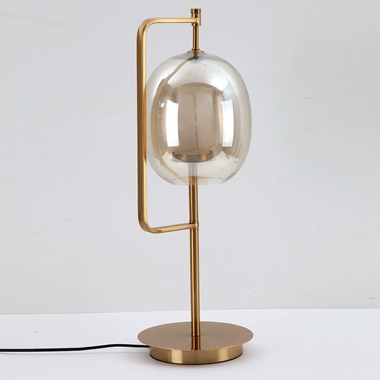 Настольная лампа EWAN  18*55, бронза, металл,  стекло, LED.