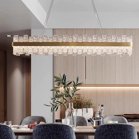 Люстра подвесная, медный, хрусталь, ORNATE 80*18, металл, LED.