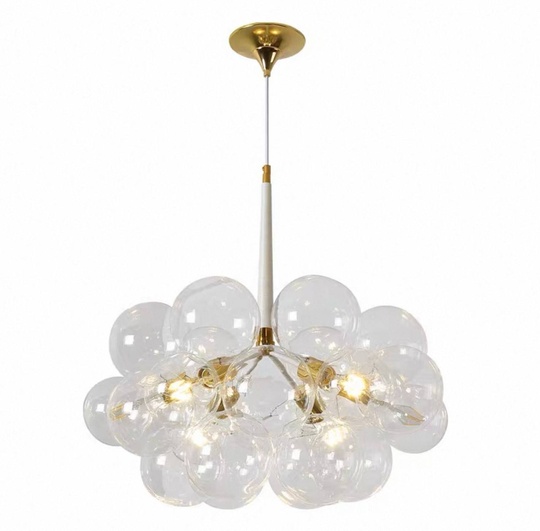 Люстра подвесная, белый, стекло, ABEY 65*70, металл, Е27