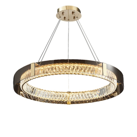 Люстра подвесная, хром, хрусталь, BELLA 60*9 металл, LED.