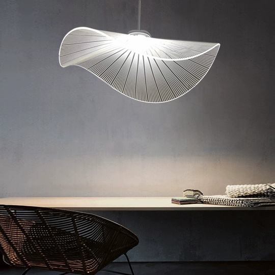 Люстра подвесная, серебро, ПММА, BENWICK 60*20, металл, LED.