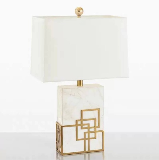 Настольная лампа DIADEM 38*55, белый, камень, металл