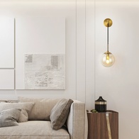 Настенный светильник LOUIЕ 15*50, бронза, коньяк, металл, Е27.