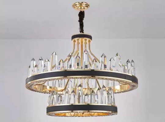 Люстра подвесная ALBENI 80*60 золото, кристалл, металл, LED.