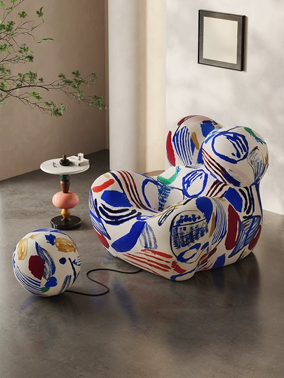 Дизайнерское кресло с мячиком Serie Up Mix, смешанный цвет, 105х117х95 см