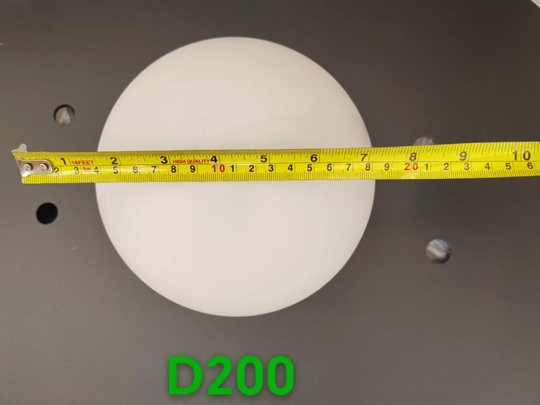 Плафон для торшера - NIM, диаметр 20 см, белый матовый, стекло