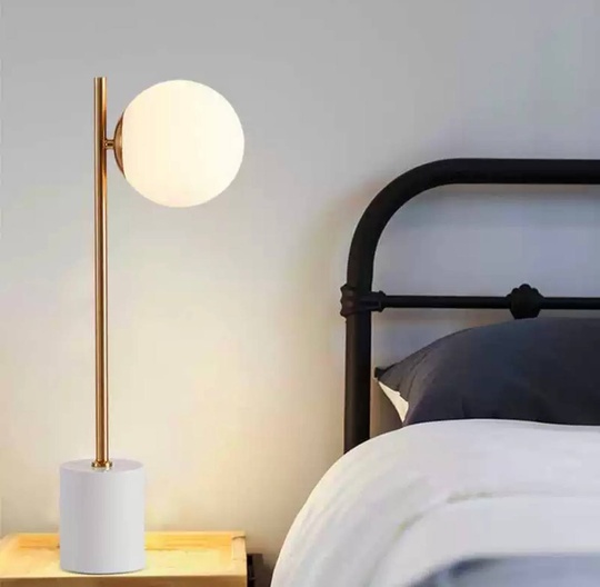 Настольная лампа NINA 15*543 античная бронза, мрамор, железо