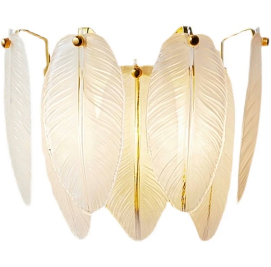 Настенный светильник, БРА TIMOTHY 30*25, медный, прозрачный, стекло, металл, G9.