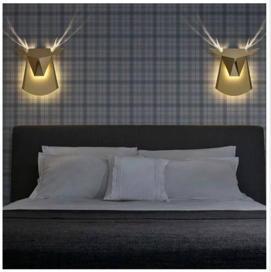 Настенный светильник, БРА GOKER 38*35, золотой, металл, LED.