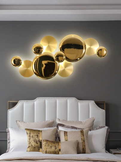 Настенный светильник ELLIOT, Бра 56*72, золотой, металл, G9.