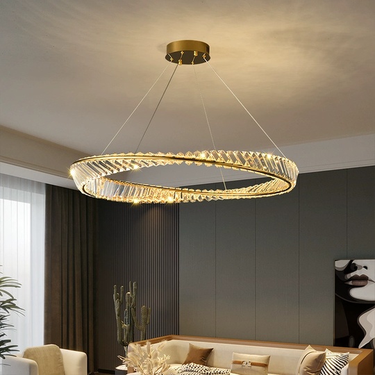 Люстра подвесная, золотой, кристалл, GLAMOROUS 80*10, металл, LED.