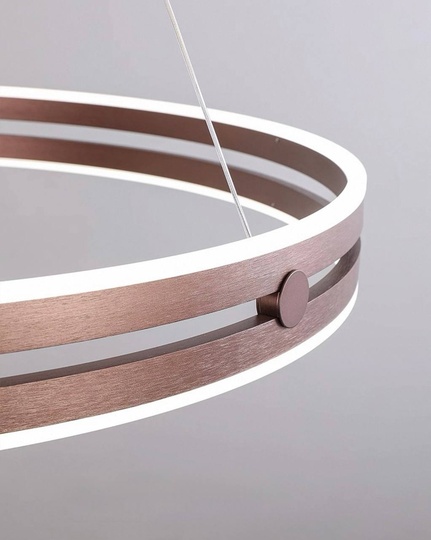 Светильник подвесной бронзовый Elythrix, металл, трос 120 см, 60*7.5 см, LED