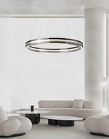 Люстра подвесная, черный, ПММА, ELIJAH 80*150, металл, LED