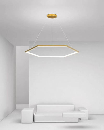 Люстра подвесная, медь, ПММА, OREO 120*120 металл, LED.