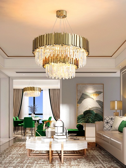 Люстра подвесная, медный, кристалл, DOTTY 100*55, металл, E14.