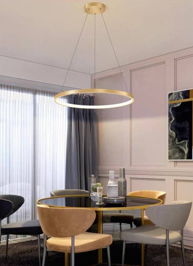 Люстра подвесная, медь, ПММА, WILLOW 100*2 металл, LED.