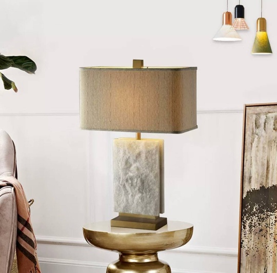 Настольная лампа VETY 42*68, мраморный камень