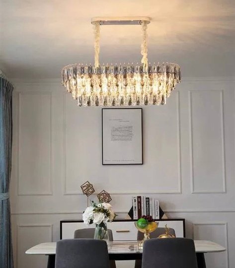 Люстра подвесная ERGE 100*30 дымчатый, стекло, металл, Е14.