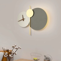 Настенный светильник, Бра, FRANKLIN 40*48, серый, белый, золотой, металл, LED.