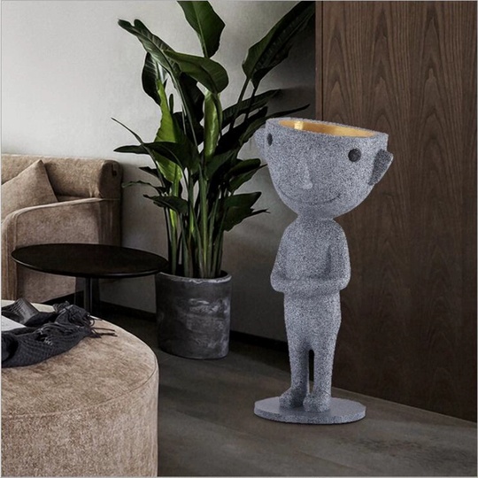 Торшер серый Aletris, 80*160 см, LED, Е27, смола со стекловолокном, 14 Вт