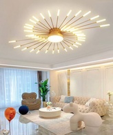 Люстра золотая Alventra, металл, 105*7 см, светодиодная, LED