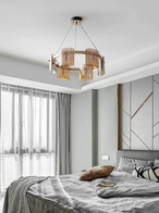 Люстра подвесная, медный, стекло, FOREVERSMILE 60*17, металл, G9.