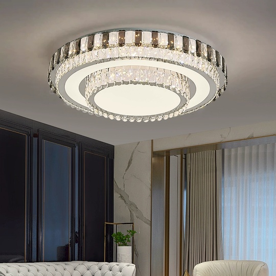 Потолочный светильник, хром, кристалл, MINDY 100*20 металл, LED.