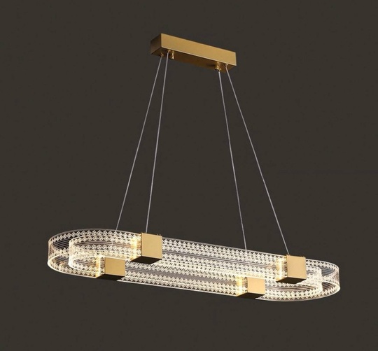 Люстра подвесная, медь, ПММА, MATTHEW 100*25, металл, LED