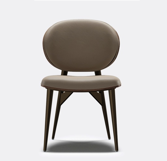 Обеденный стул молочный Mario, 49*79*60 см, кожа, в итальянском стиле