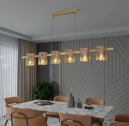 Люстра подвесная, медный, стекло, FLOWERSLOVER 100*17, металл, G9.