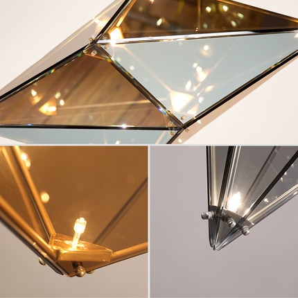 Дизайнерский светильник 30*61 см led, метал, стекло