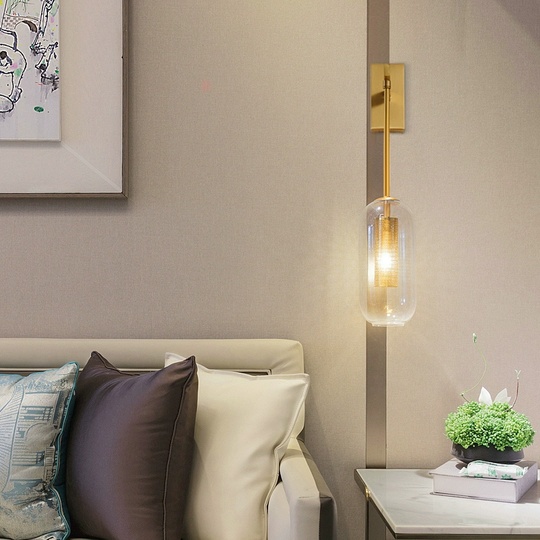 Настенный светильник DANNY, бра 27*56, бронза, металл, Е14.