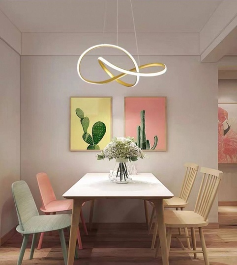 Люстра подвесная, золото, ПММА, JOSEPH GOLD 80*120, металл, LED