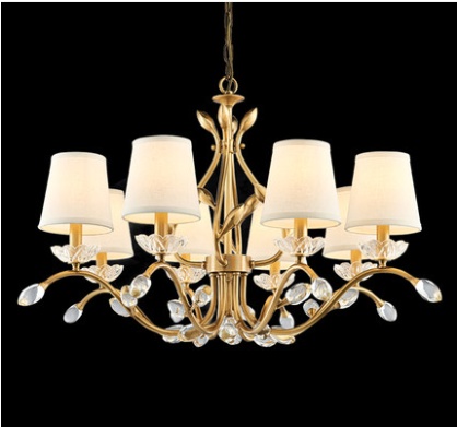 Дизайнерский светильник медь 60*53 см, led, E14, медь, ткань