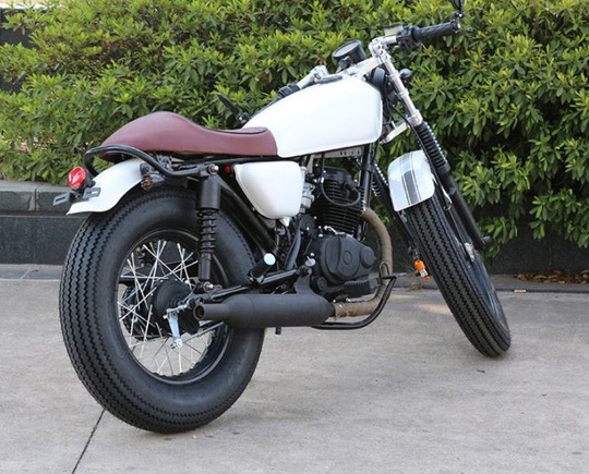 Электромотоцикл CG (Бело-Коричневый)