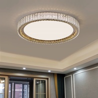 Потолочный светильник, хром, кристалл, GRACE 80*13 металл, LED.