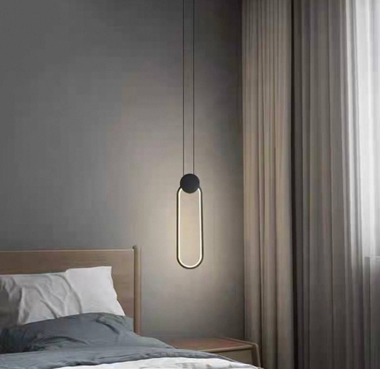 Светильник потолочный, черный, Elluvia, металл, 10*37 см, светодиодная, LED