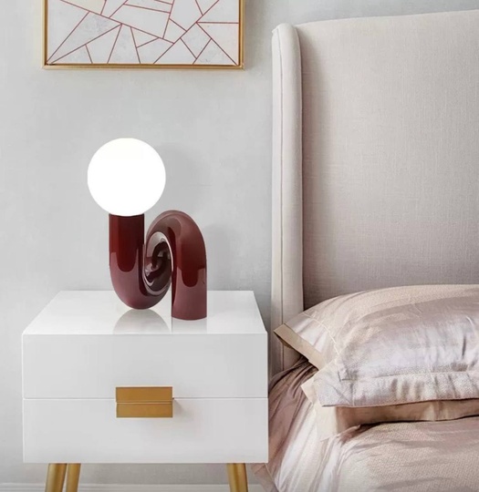 Настольная лампа ONADA 26*40, бордовый, смола.