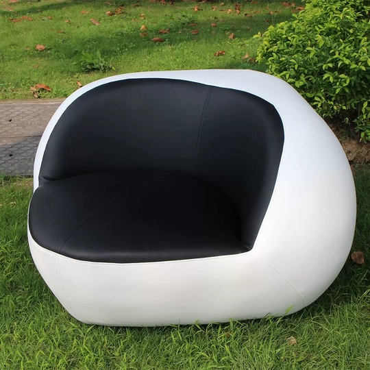 Кресло Chair Reposo, белый с черным, 102*66