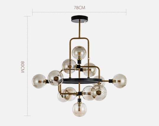 Подвесной светильник MAI HE MAI золотой. 78 см. Mercury - топ светильник, G9, 20 Вт