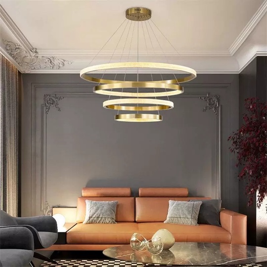 Люстра подвесная, медь, ПММА, ART 40*60*80*100 металл, LED.