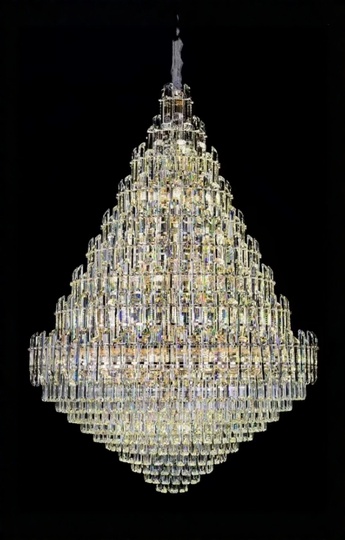 Люстра подвесная, золото, кристалл, QANTAS  80*110 металл, E14.