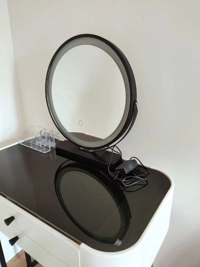 Туалетный стол Coeris белый 70×78×40 см – стильный макияжный уголок