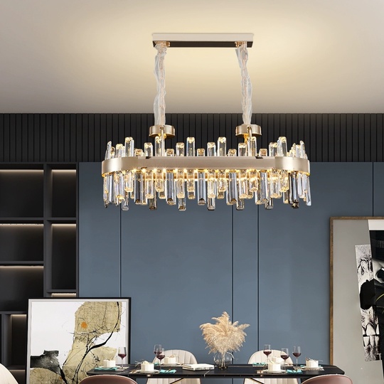 Люстра подвесная ERDI 95*28 золото, кристалл, металл, LED.