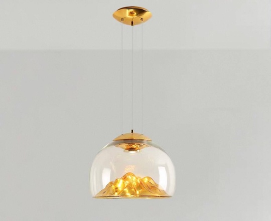 Люстра золотая Elimbrast, металл, стекло, 40*30 см, COB