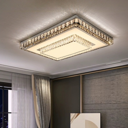 Потолочный светильник, хром, кристалл, MATILDA 110*80 металл, LED.